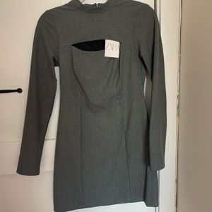 Zara gingham structured dress